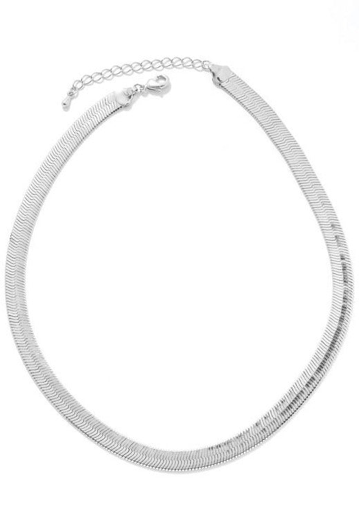 Silver Flat Herringbone Chain