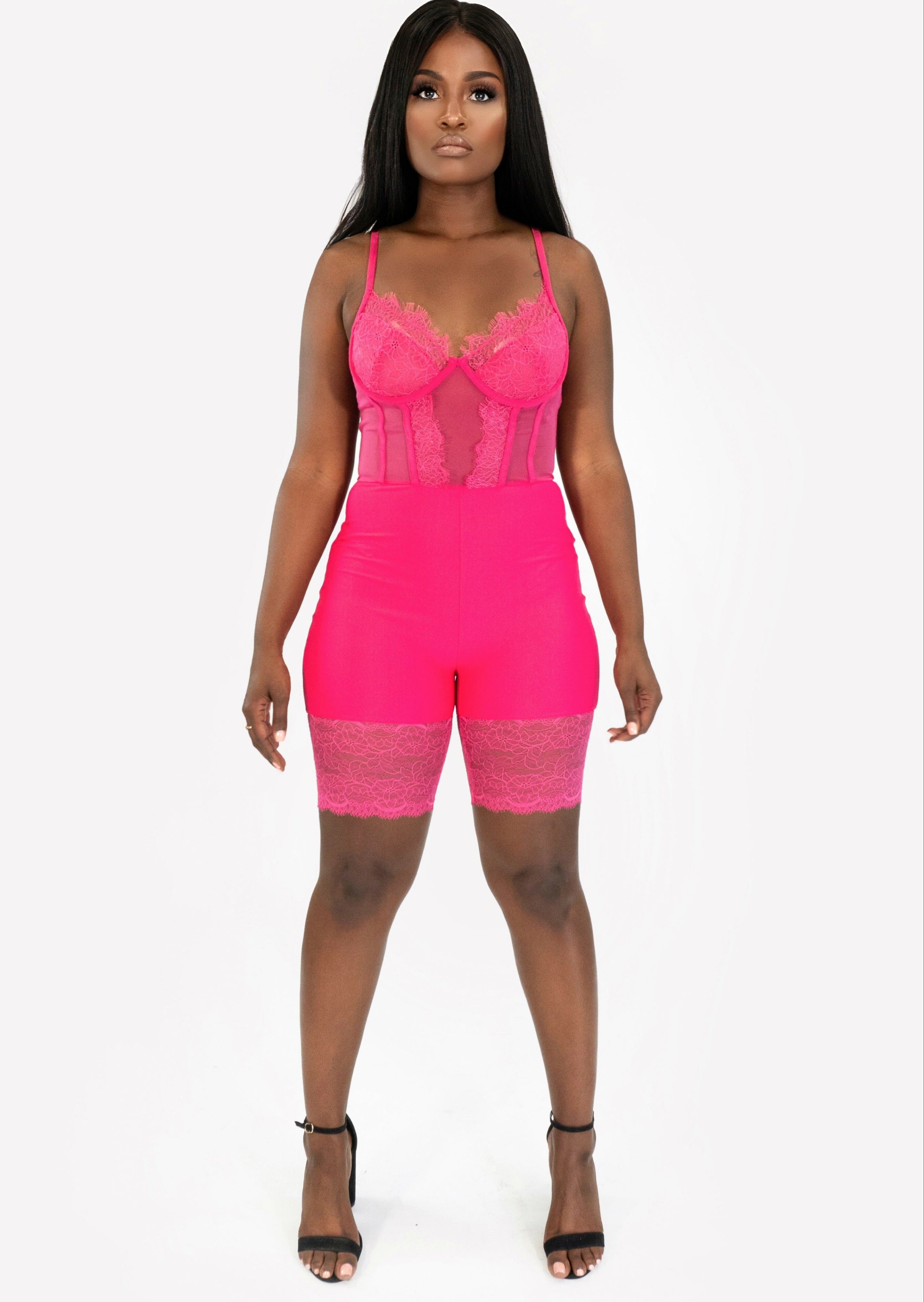 Plus size outlet lace romper