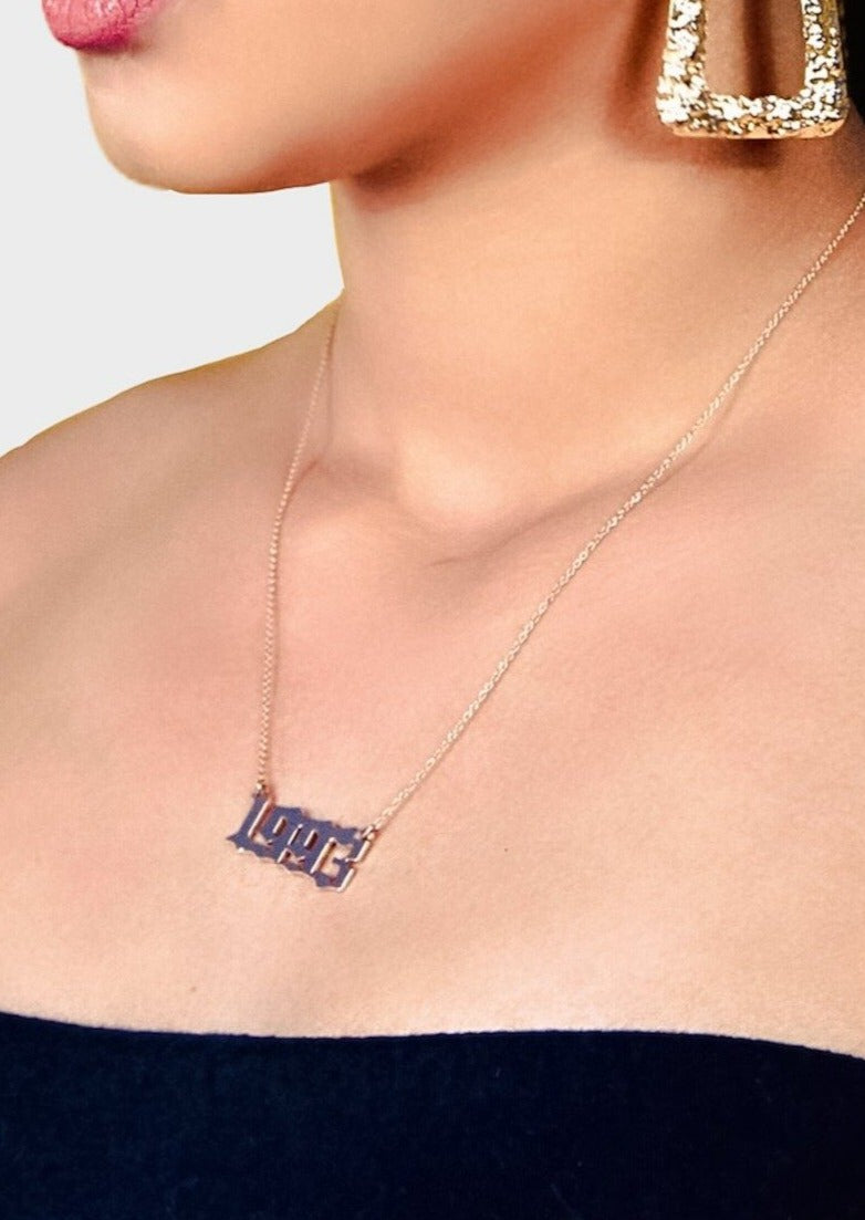 Gold "1993" Necklace